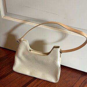 Guess Cream and Tan Shoulder Bag